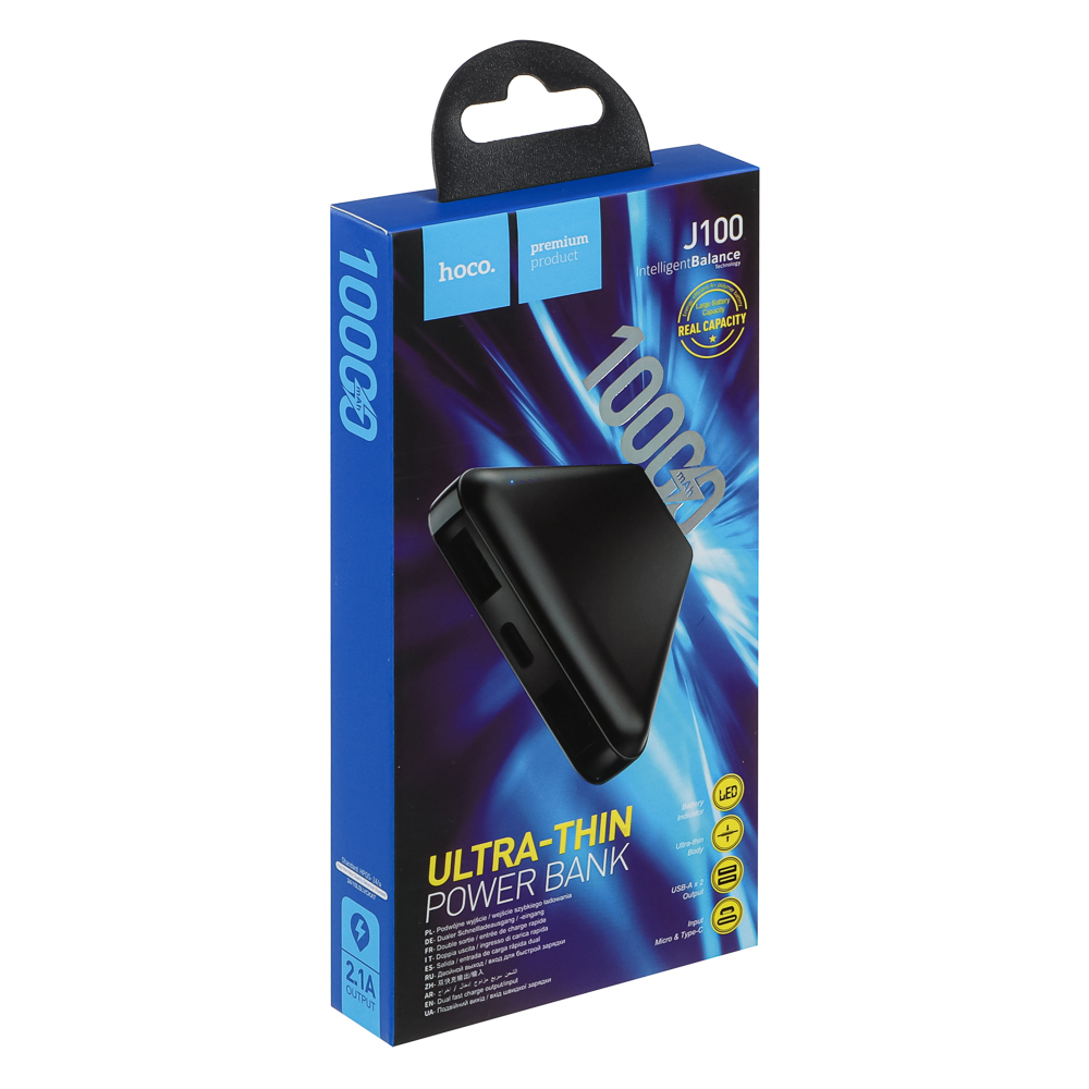 hoco. Аккумулятор мобильный модель J100, 10000 мАч, цвет: черный - #2