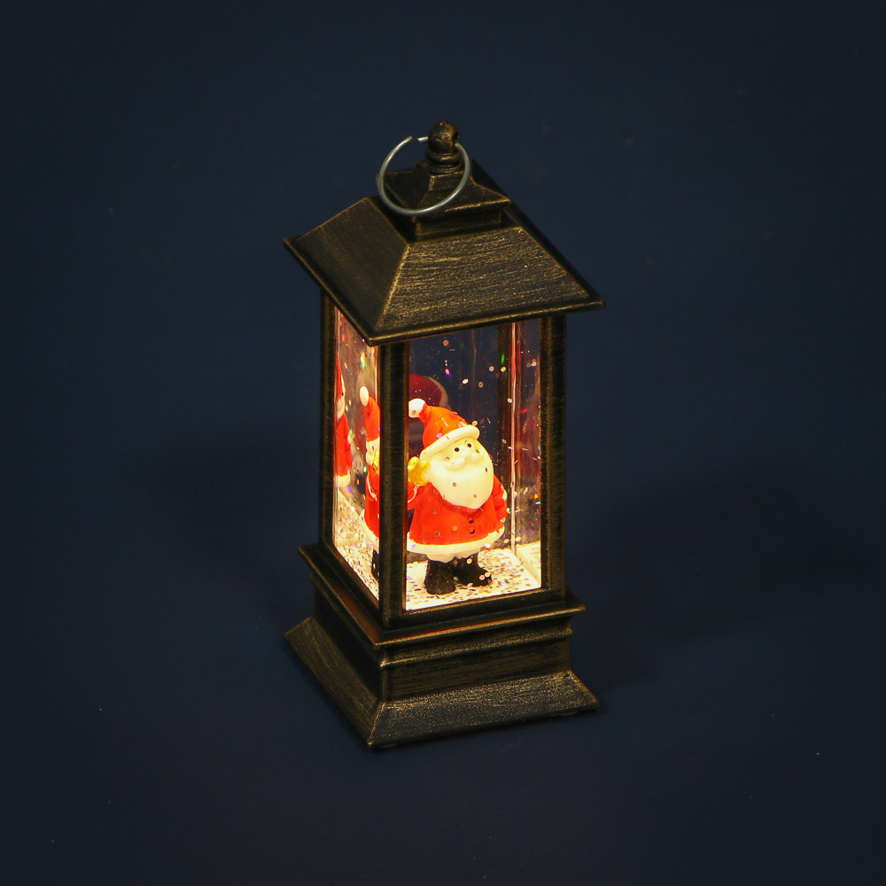 СНОУ БУМ Светильник LED в виде фонаря со снегом, 5,5x5,5х13см, PC, ABS, вода, 3хLR44, 1реж.,4диз. - #8