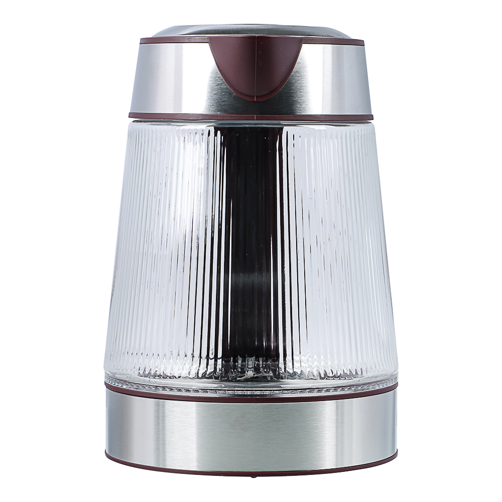 LEBEN Чайник электрический стеклянный 1,8л 1850 Вт рифленое стекло, бордовый - #10