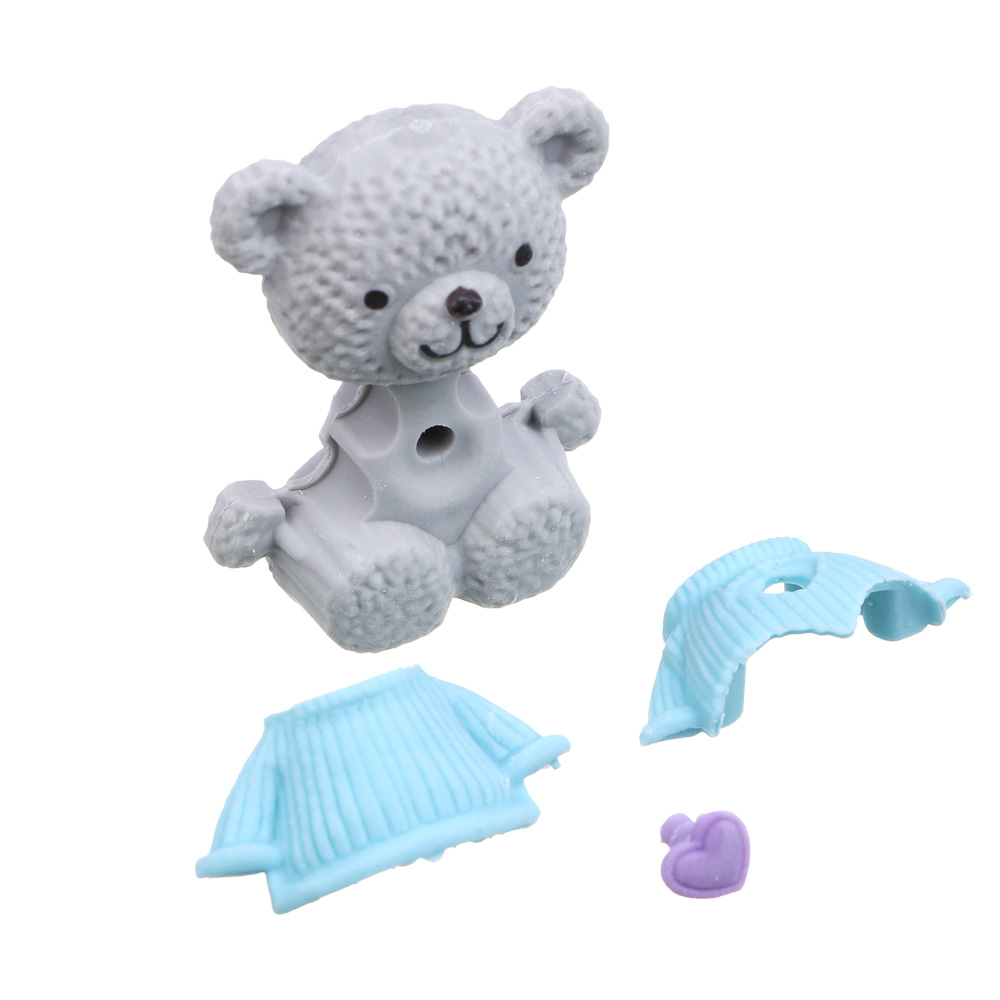 Ластик фигурный в форме медвежонка, 3,9х3х1,6см, ТПР, 3 дизайна - #4