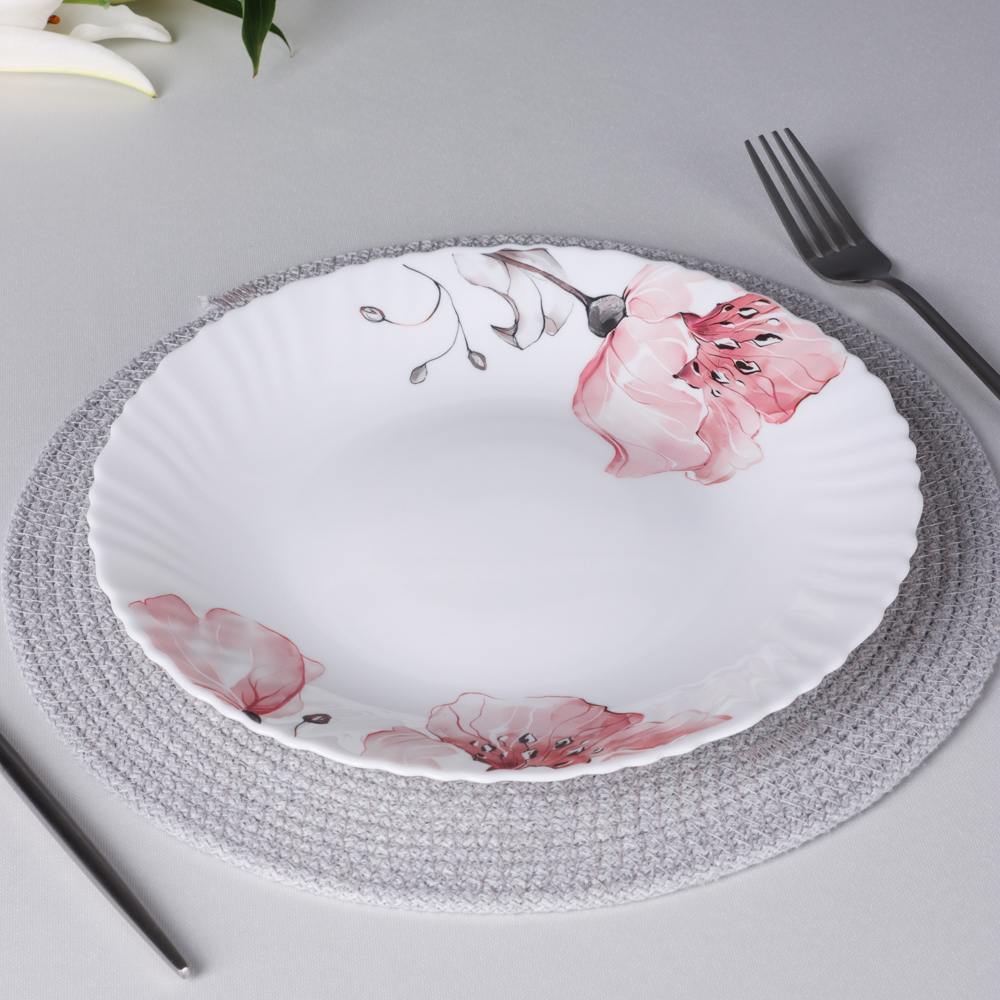 MILLIMI Роселла Тарелка подстановочная, опаловое стекло, 24см - #4