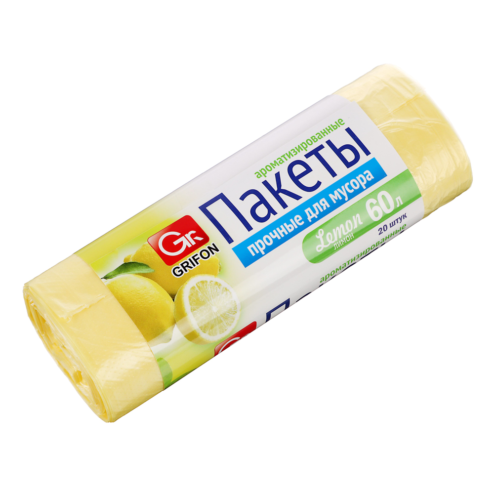 GRIFON Пакеты для мусора АРОМА 60л, 20 шт в рулоне - #1