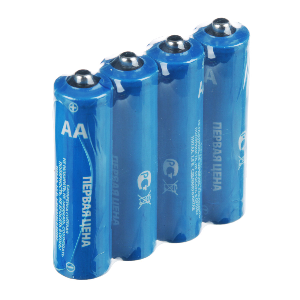 Батарейки, 4 шт, солевые, тип АА (R6), плёнка, Убойная цена "Super heavy duty" - #3