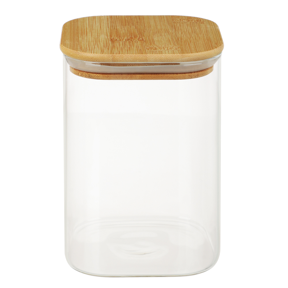 VETTA ЭКО Вуд Банка для хранения 1000мл, 14,5х10х10см, стекло, бамбук - #1
