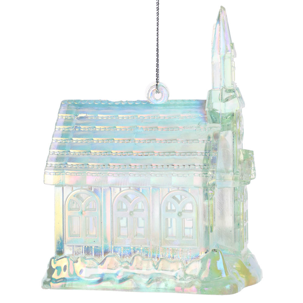 СНОУ БУМ Подвеска декоративная "Домик", 7.5х5.5х9.5 см, акрил, зеленый - #2