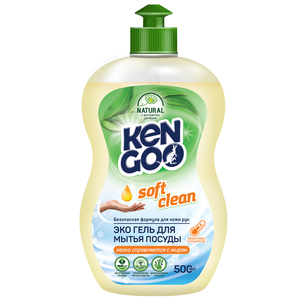 Гель для мытья посуды KENGOO "Soft clean", 500 мл - #1