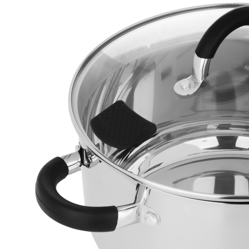 SATOSHI Арбон Кастрюля 24х13,5см, 5,9л, со стекл. крышкой, индукция - #4