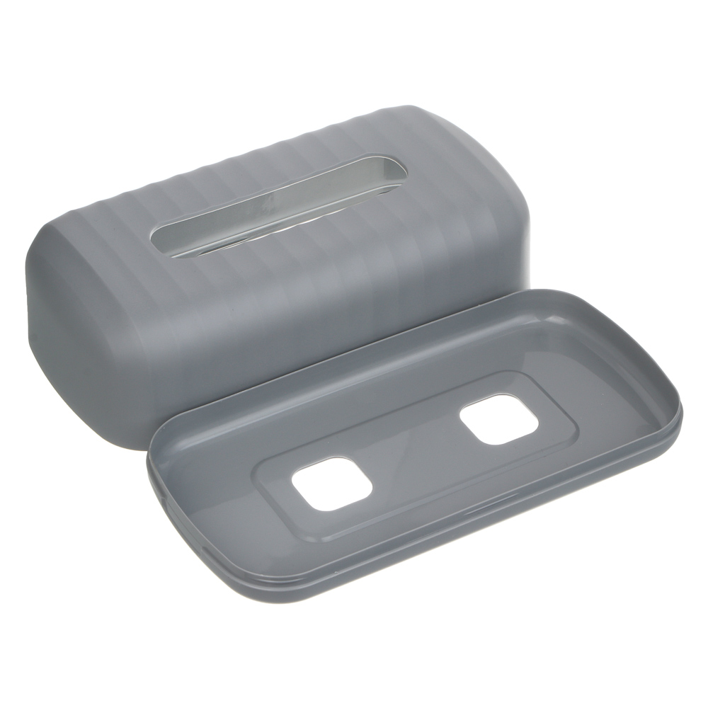 Салфетница тм VETTA Сидней, пластик, PP, серый, 27,4x14x9,2см - #5