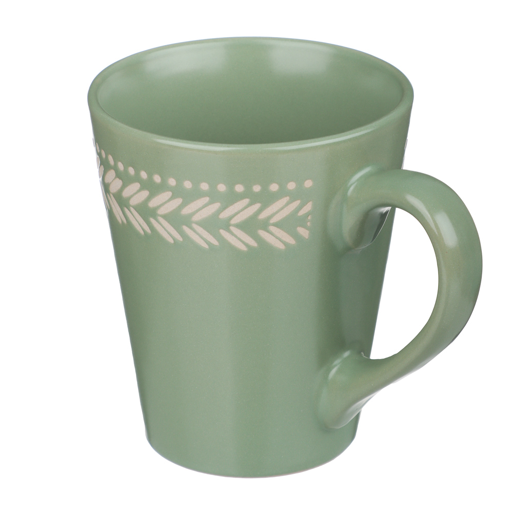 Кружка 330мл, тм MILLIMI Треция фисташковый, керамика - #3