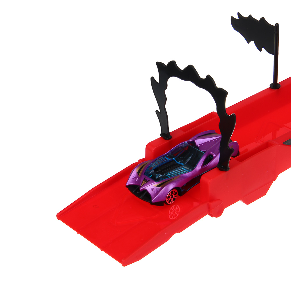 ИГРОЛЕНД Автовоз трек с запуском, РР, АБС, 28,5х8х10,5 см, 3 дизайна - #9