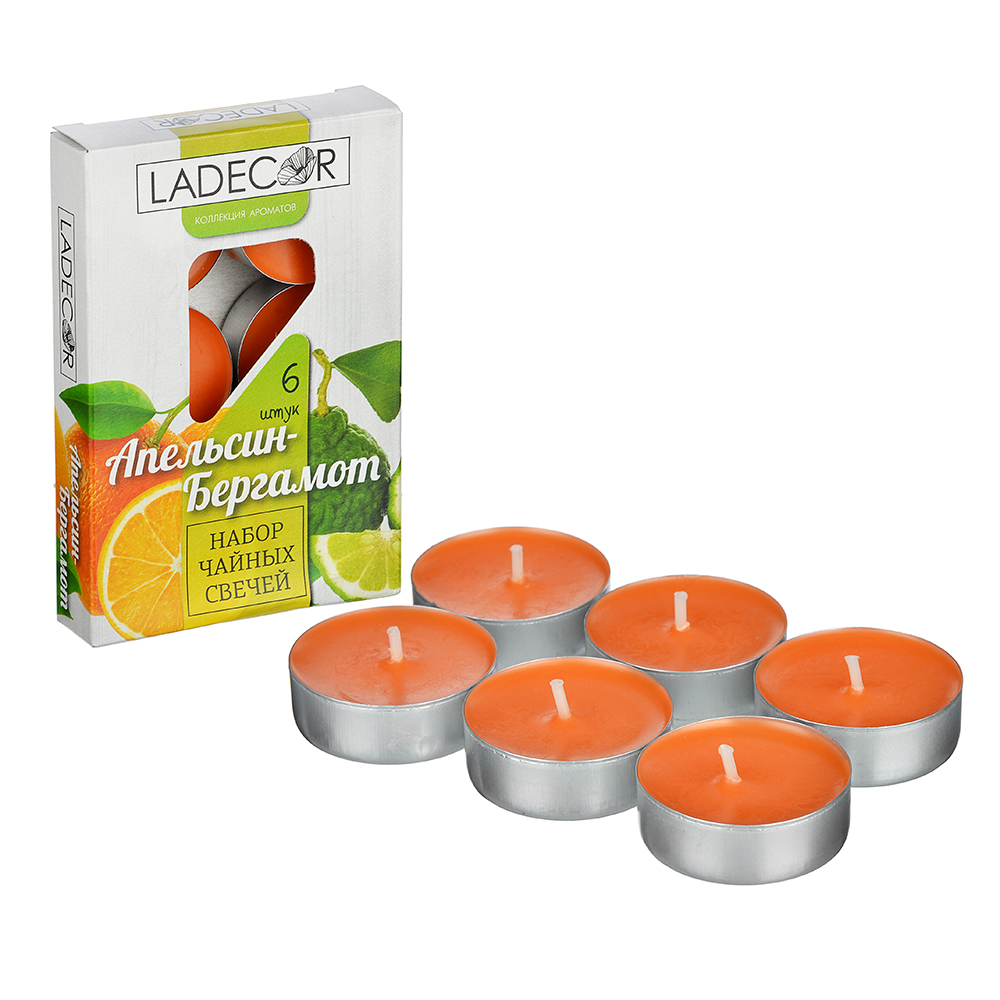 Набор ароматических свечей чайных Ladecor, 6 шт - #4