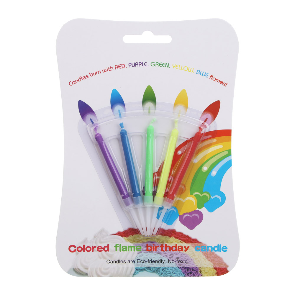 Набор свечей для торта с цветным пламенем тм Fntastic, 5 шт, парафин - #4