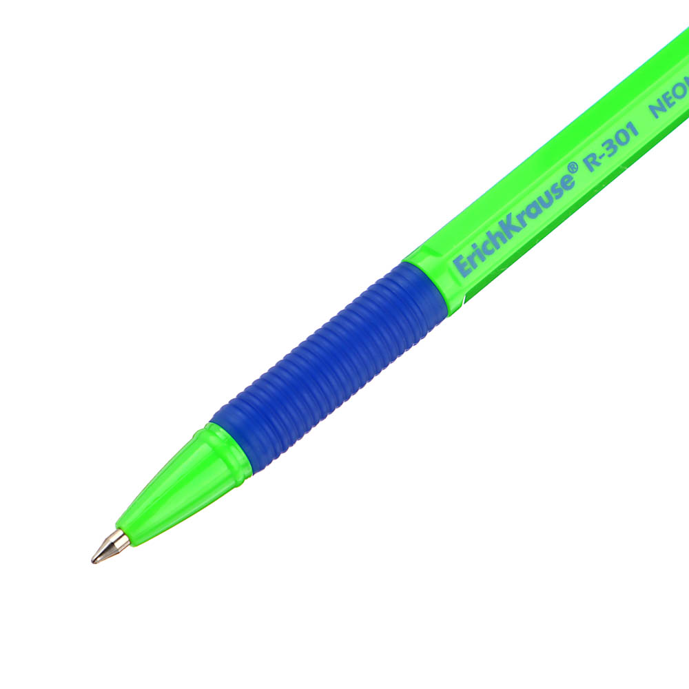 Ручка Erich Krause "Неон Стик энд Грип", шариковая, синяя, 0,7 мм - #3