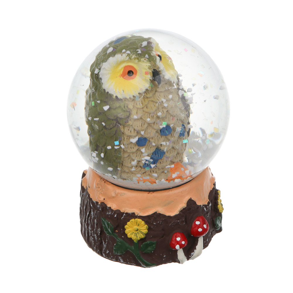СНОУ БУМ Снежный шар Сова 4.5 см, полистоун, стекло - #1