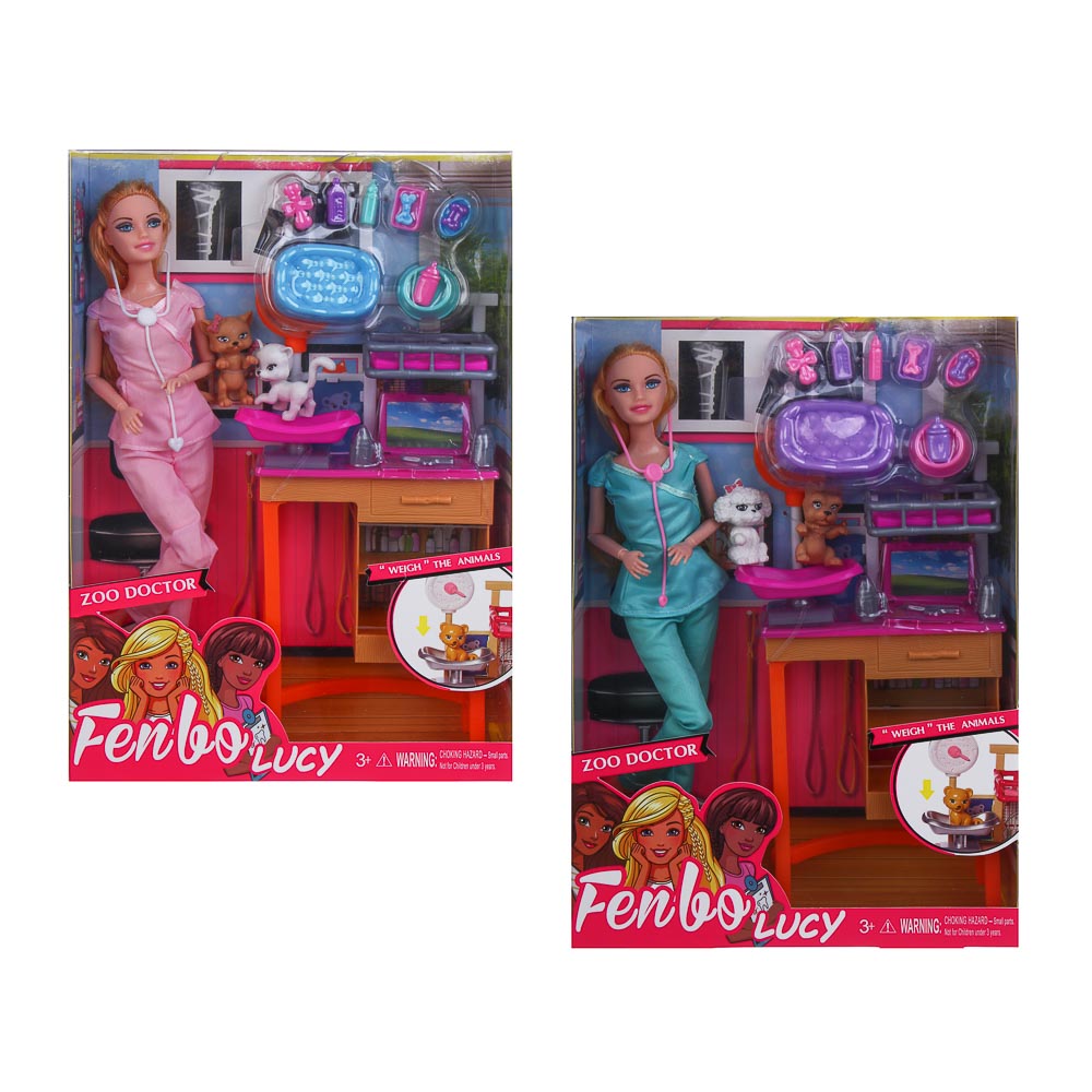 ИГРОЛЕНД Кукла ветеринар 28 см с питомцем и акс., PVC, ABS, полиэстер, 24х7х33 см - #3