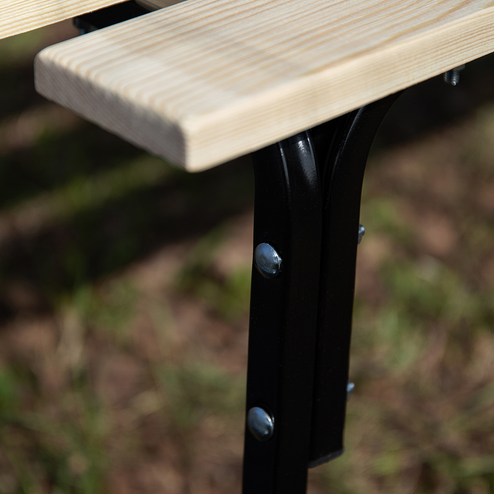 Лавка "ХИТ" 118x33x45см, древесина хвойных пород + металл - #12