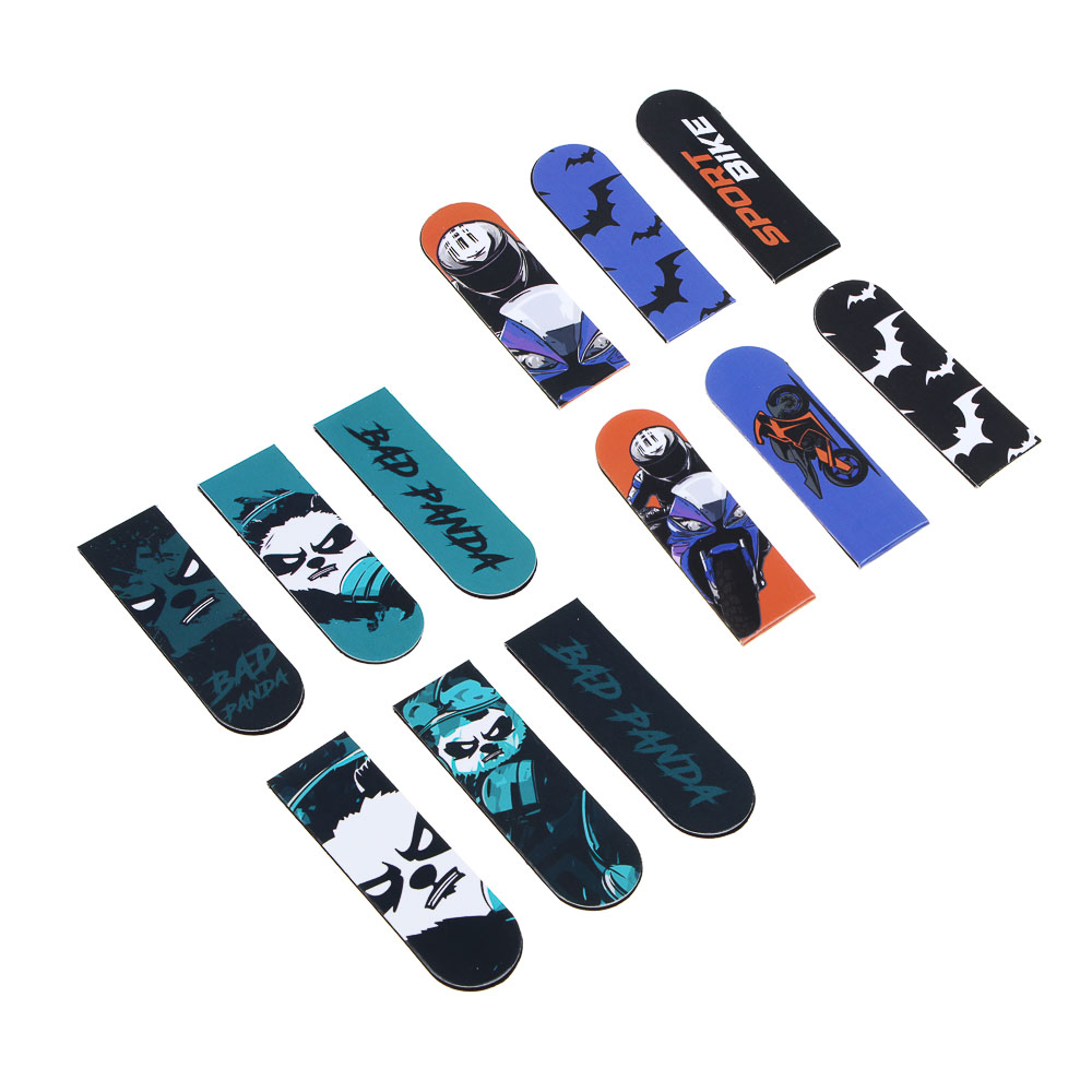 Магнитные закладки, 6 шт., "Мотоспорт/Бэд Панда", 12x1,9см, размер упаковки 18,3x10,3см - #2