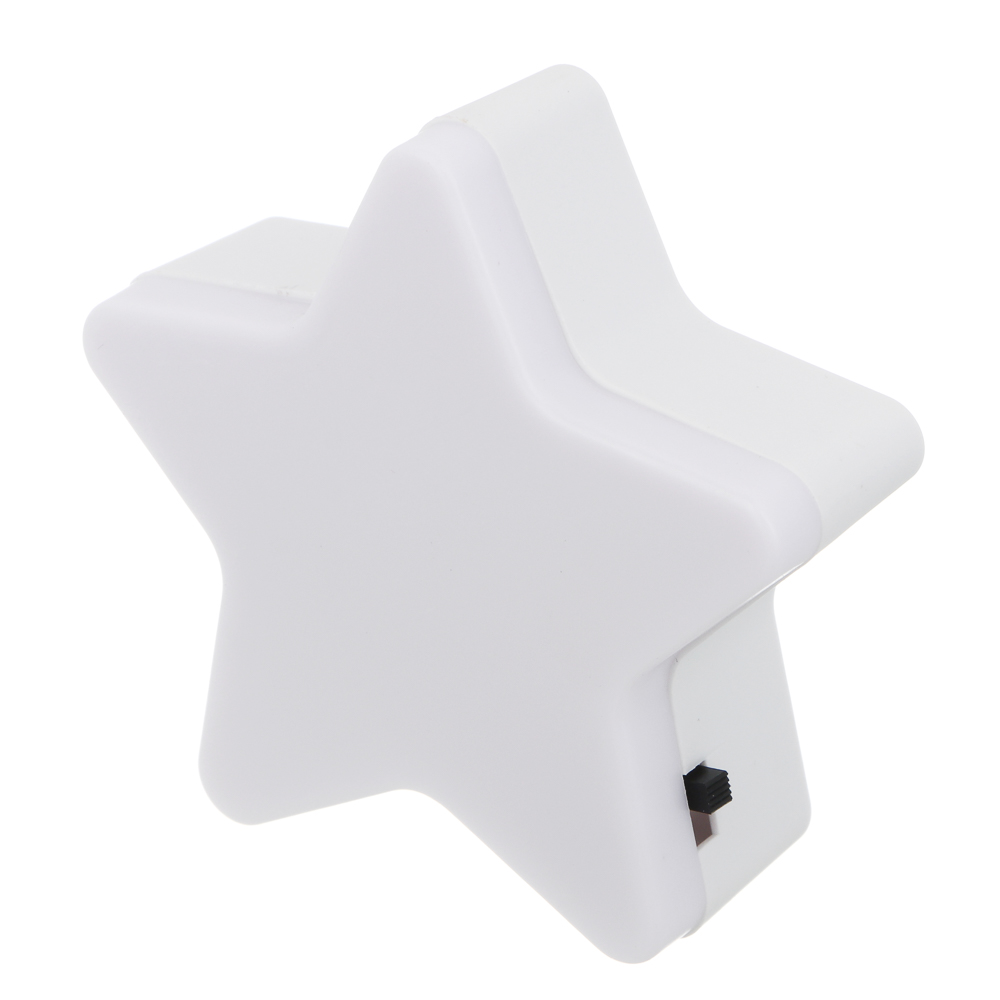 BY Светильник-ночник в розетку Звезда светодиодный, 1Вт, 8см, 230В, пластик, белый - #2