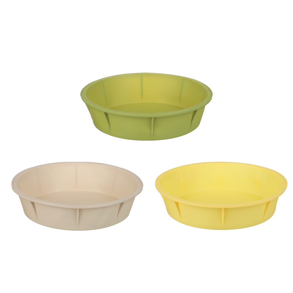 Форма силиконовая d20x5см, круглая, 3 цвета - #1