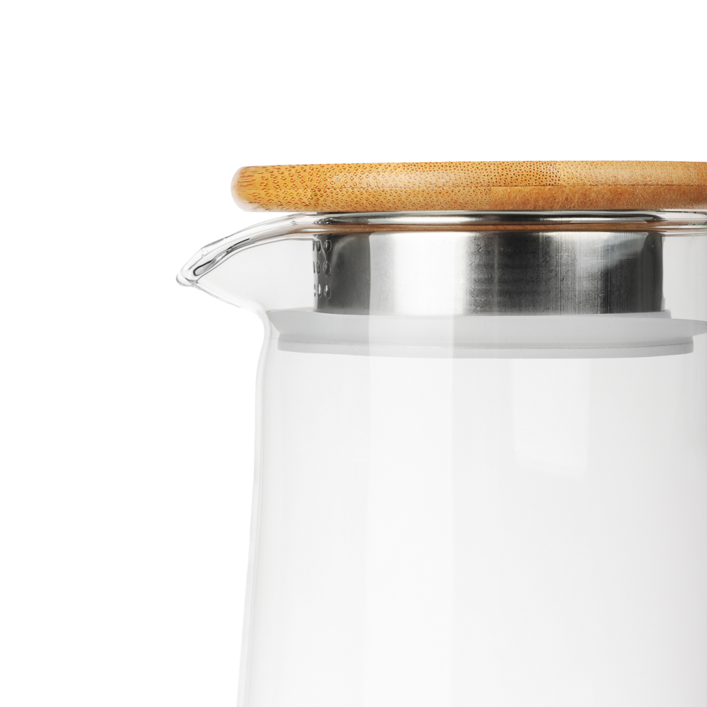 VETTA ЭКО Кувшин 1500мл, с металлическим фильтром, бамбуковая крышка, стекло - #2
