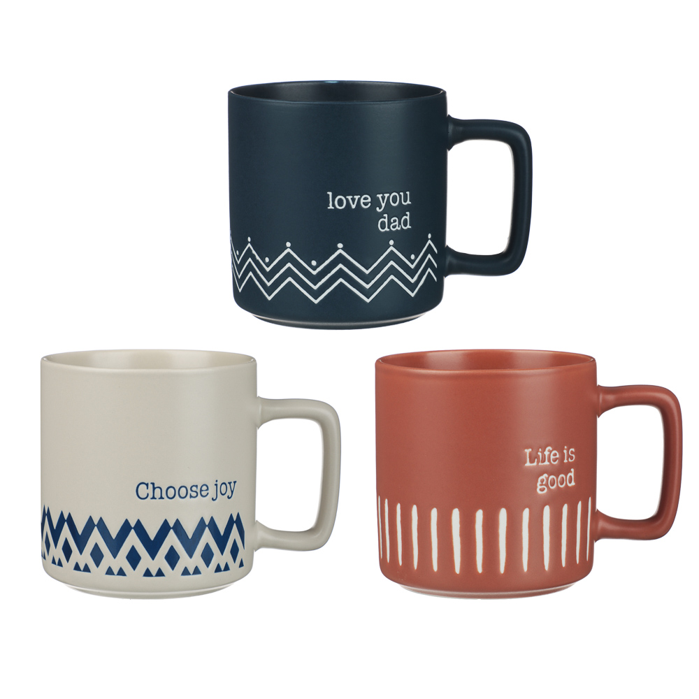 Кружка тм MILLIMI Графика, 350мл, фарфор, 3 дизайна - #1