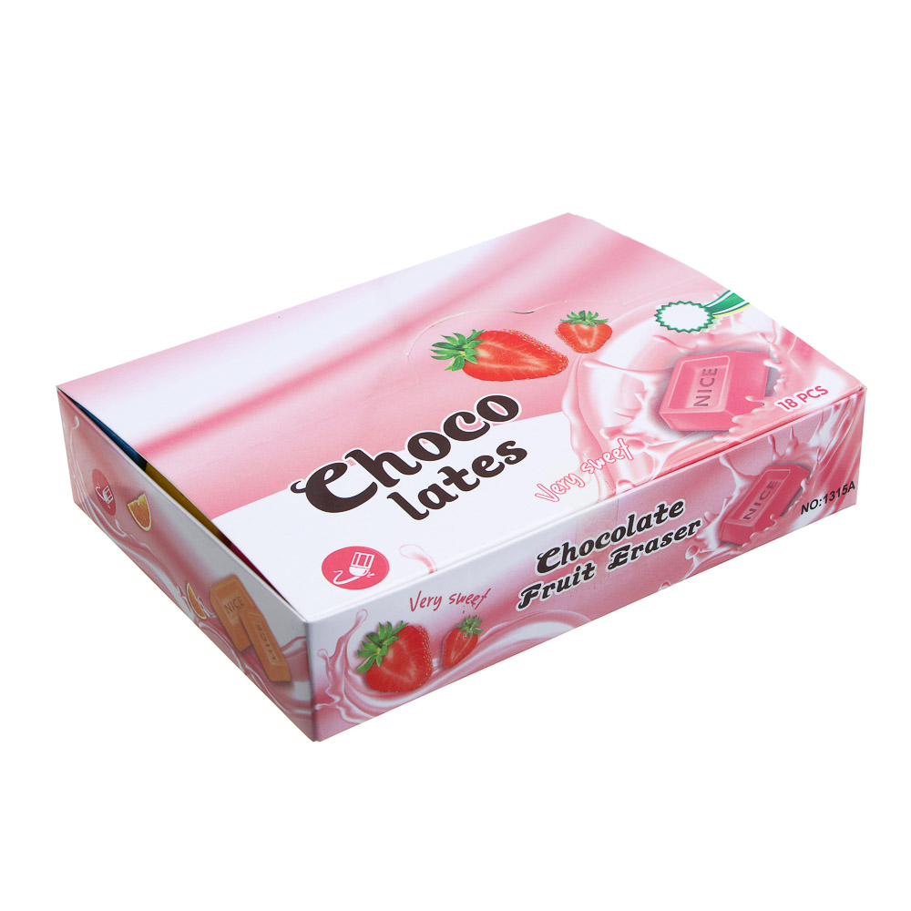 Ластик фигурный в форме шоколадки, 8х4х1см, ТПР, 3 дизайна - #7