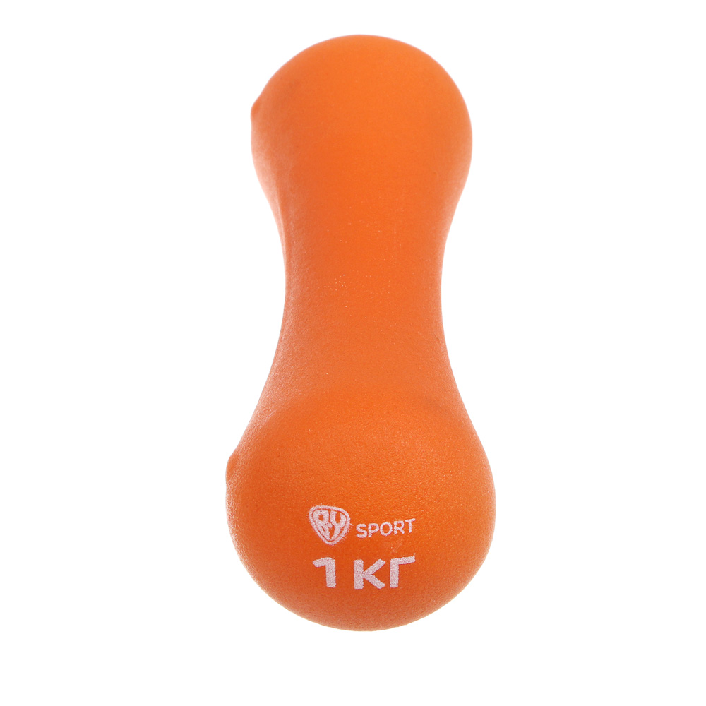 Гантель в форме кости 1кг (+- 100 гр) тм BY SPORT, металл, неопреновое покрытие - #4
