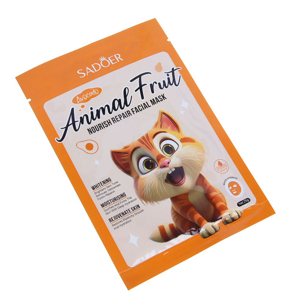 SADOER Маска тканевая питательная восстанавливающая, 25 гр, масло авокадо - #2