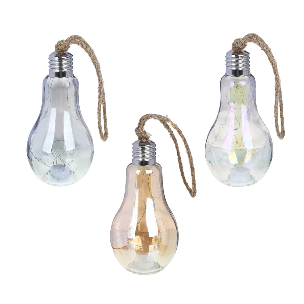 Светильник LED в стиле лофт, 10х10х20 см, стекло, 3 цвета - #2