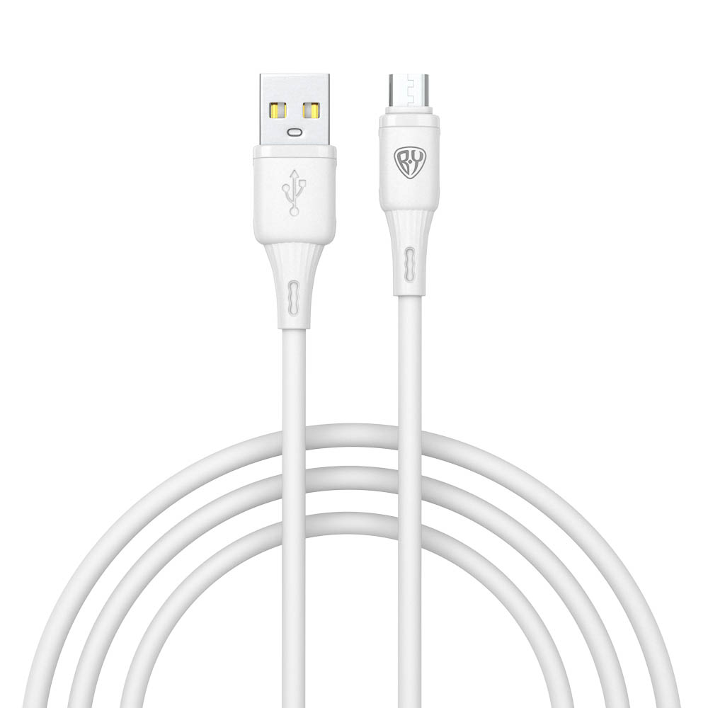 Кабель для зарядки USB(A)-microUSB BY Fusion, 18Вт, 1 м, 2.4A, TPE, белый - #1