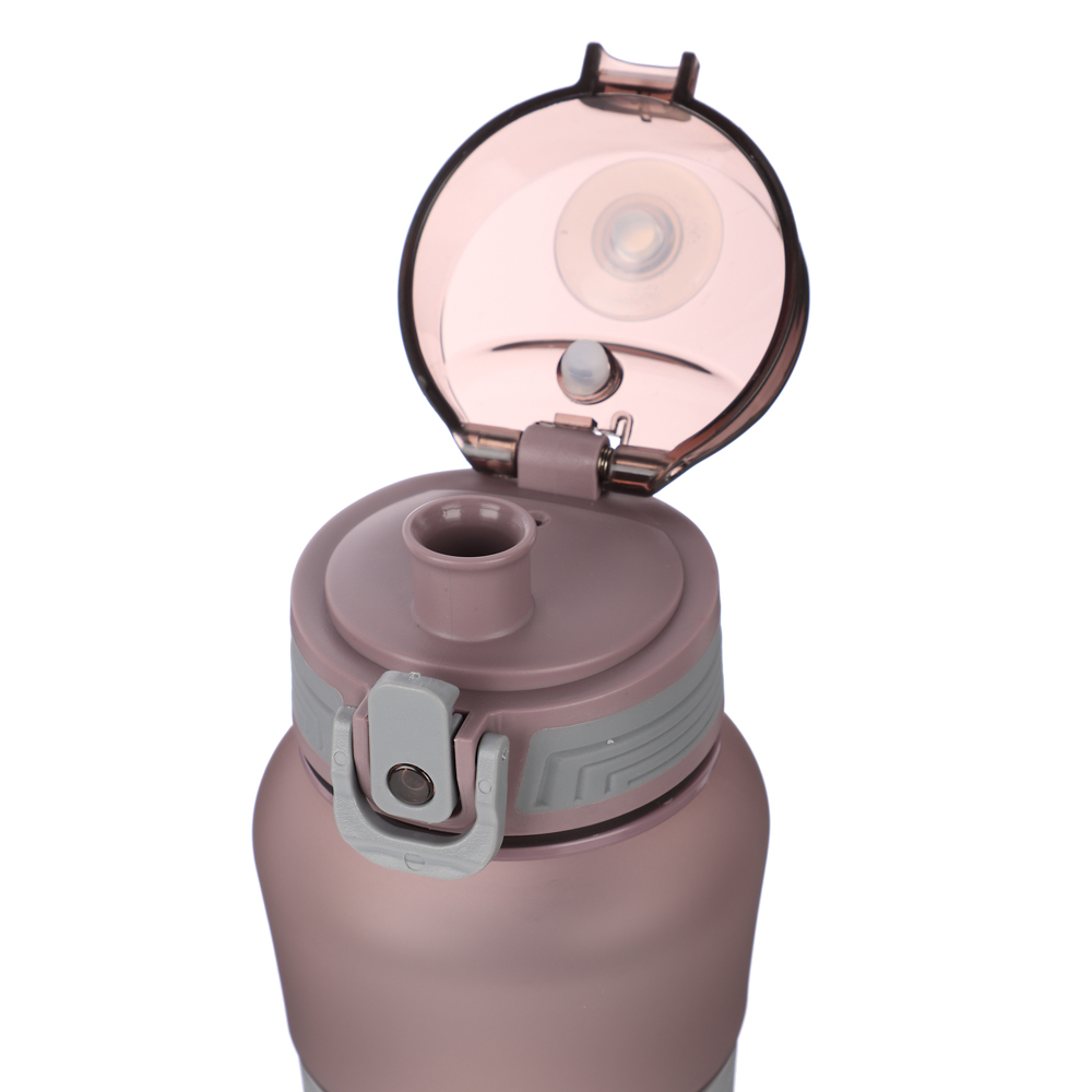 SILAPRO MAX Бутылка спортивная с замком, ELDERBERRY-ULTIMATE GREY, 600мл, РС, силикон - #4