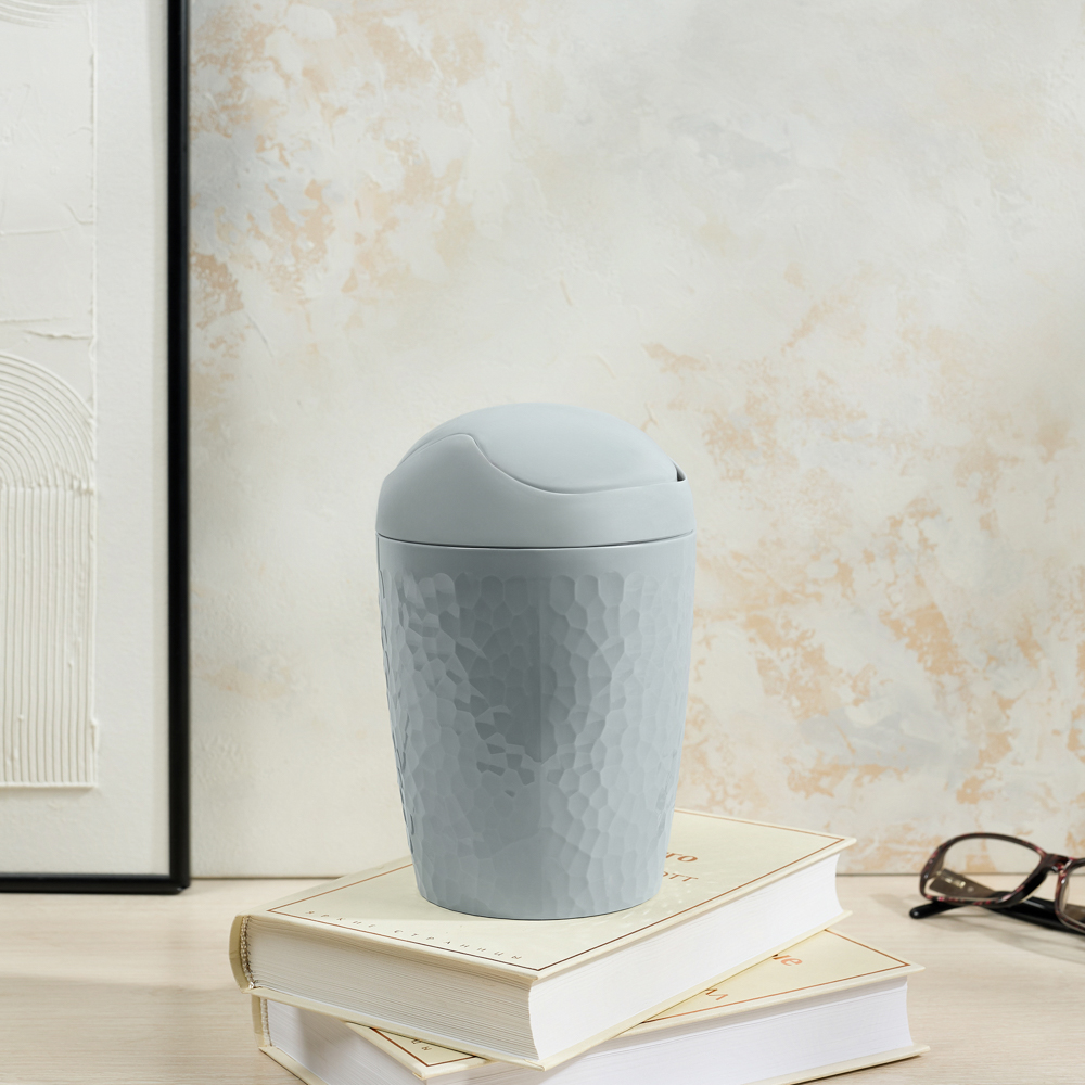 Контейнер для мусора настольный 1л, Luna, пластик, серый - #10