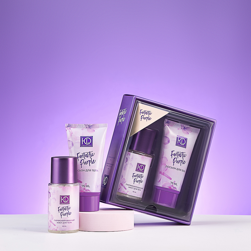 ЮL Набор парфюмированный "Fantastic Purple" (лосьон для тела 75 мл + мист для тела 85 мл) - #14