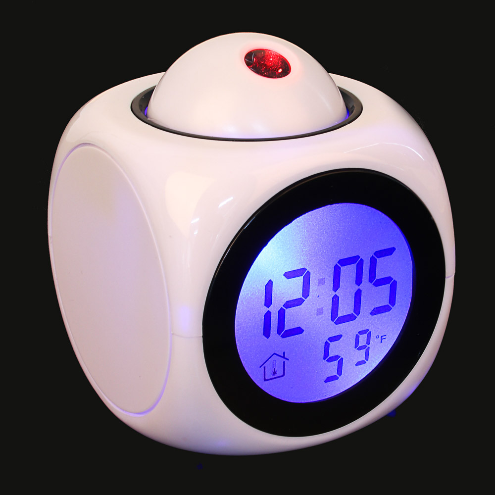 LADECOR CHRONO Будильник с ЖК-дисплеем, термометр, проекция времени, ABS, 9х7,8х7,8см, 2 цвета - #6