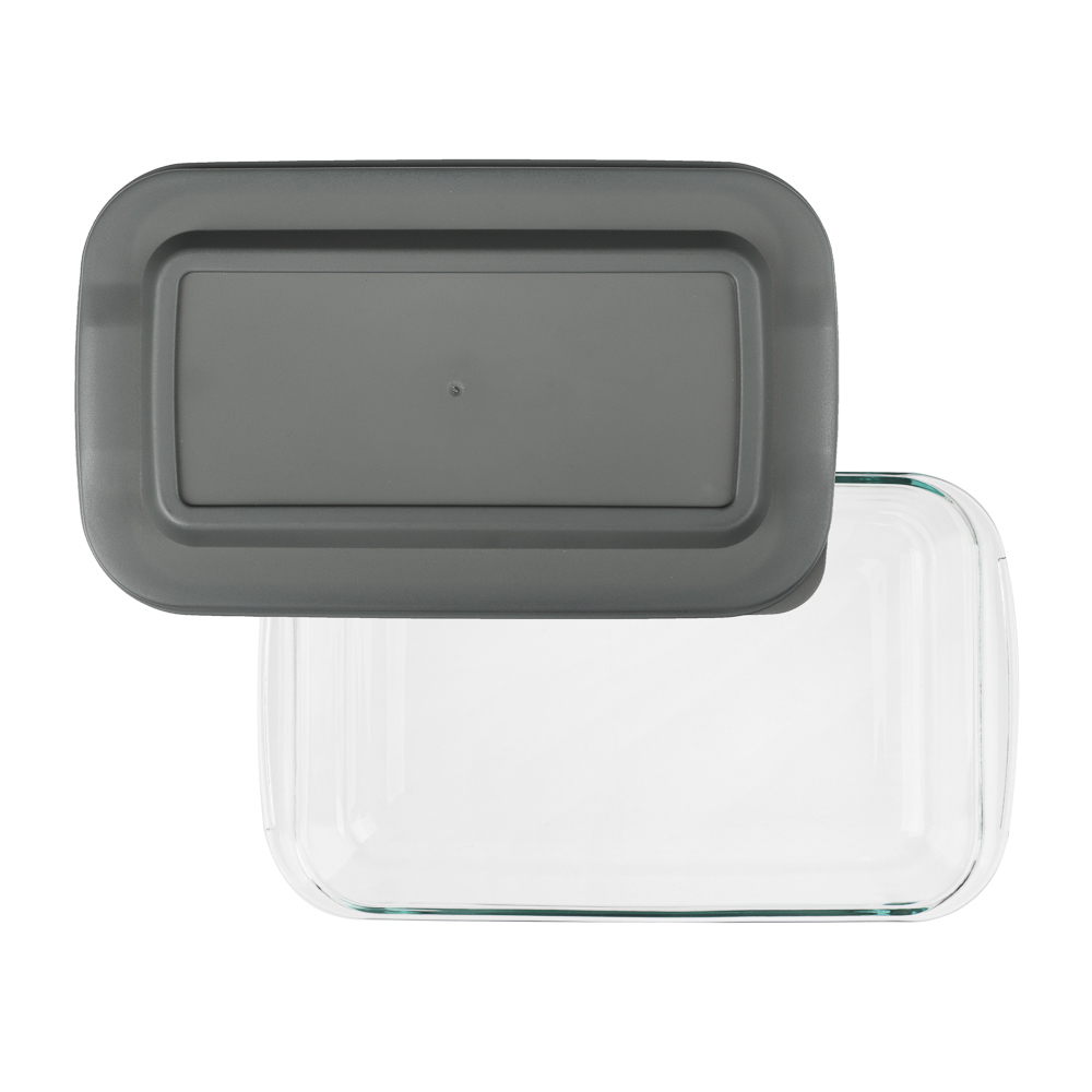 SATOSHI Форма для запекания/хранения жаропрочн. стекло, с крышкой из полипропил. 26,7х16,2х6см, 1л - #8