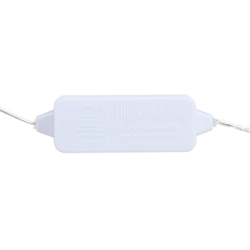СНОУ БУМ Эл.гирлянда нить росы медь, 10м, 100LED, шампань, 8 реж, зеленый, 220В - #4