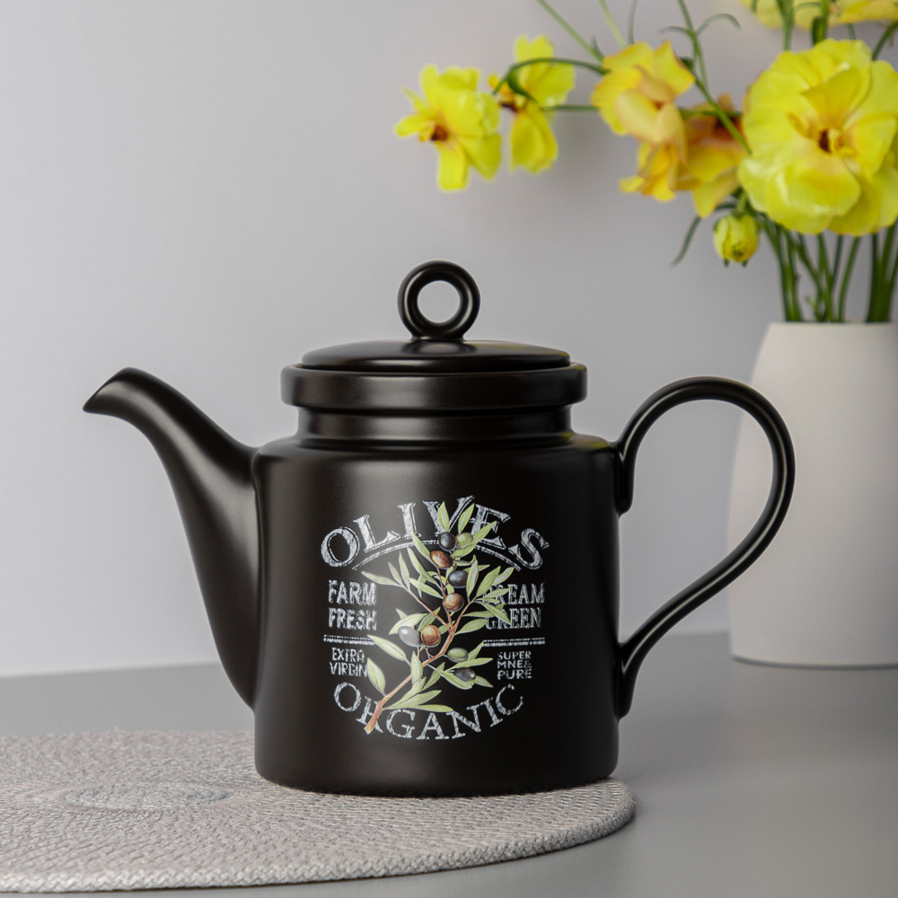 MILLIMI Олива Чайник заварочный, 920мл, 23х11х15,5см, керамика - #9