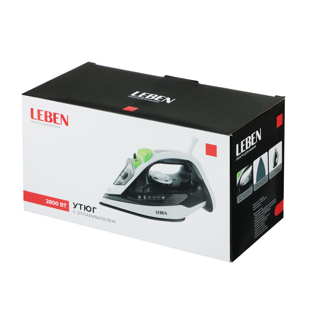 LEBEN Утюг 2800ВТ керам, антинакипь антикапля автооткл шнур 1,8м - #7