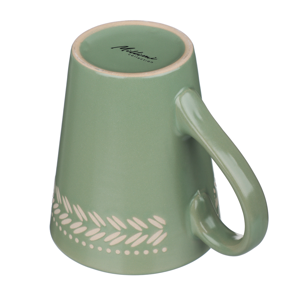 Кружка 330мл, тм MILLIMI Треция фисташковый, керамика - #4