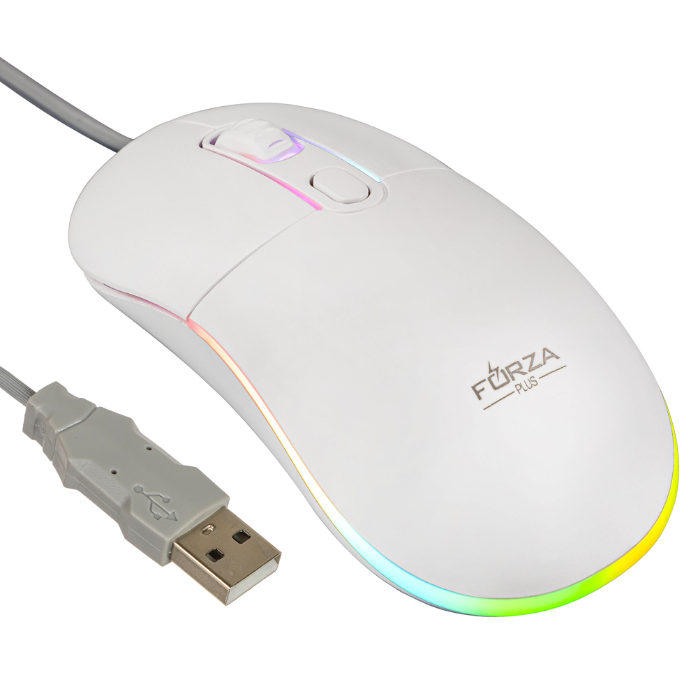 FORZA Компьютерная мышь проводная Lumy, 800/1200/1600/2400 DPI, подсветка - #4