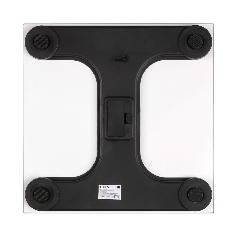 LEBEN Весы напольные электронные "Blue", ЖК-дисплей, макс. нагр.до 180кг, 28х28см - #4