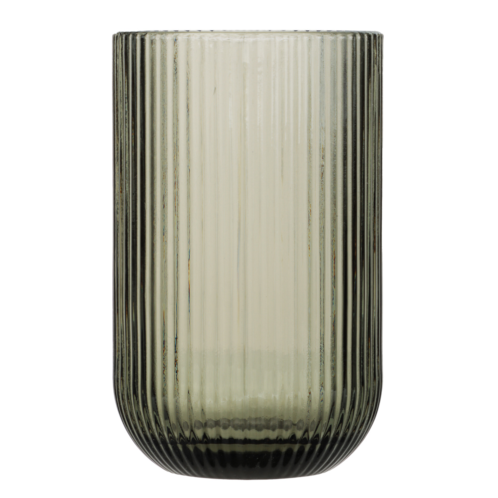 MILLIMI Стакан Грея, 400мл, стекло, серый, рифленый - #2
