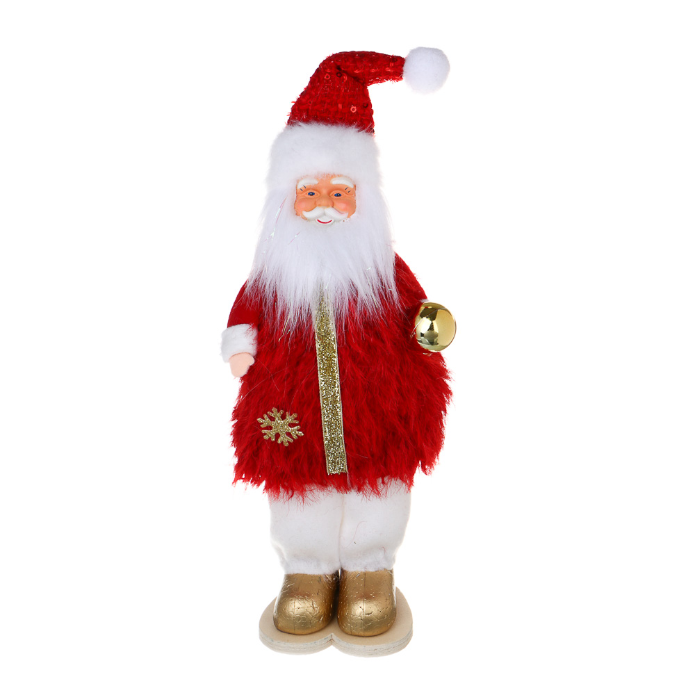 СНОУ БУМ Сувенир Санта 10x7x26 см, полиэстер, красный, 2 вида - #2