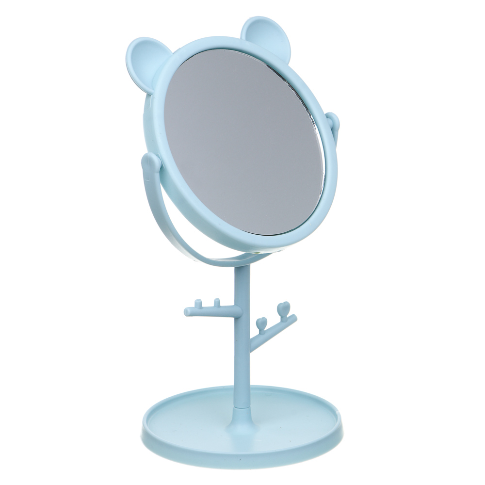 Зеркало настольное тм ЮНИLOOK, с подставкой, пластик, стекло, высота 20 см, диаметр 10,5см, 3 цвета - #4