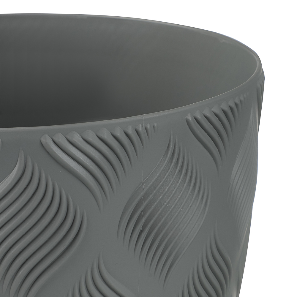 Горшок для цветов с поддоном "Мираж" 3,7л, d19,5см, цв.серый мусоон - #2