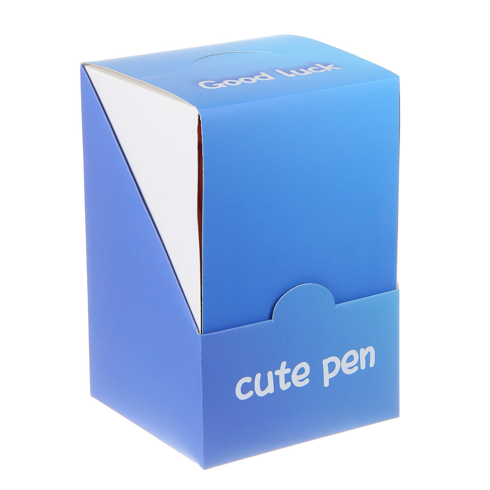 Ручка шариковая синяя, с наконечником в форме акрилового мишки, 4 дизайна, шоу-бокс - #6