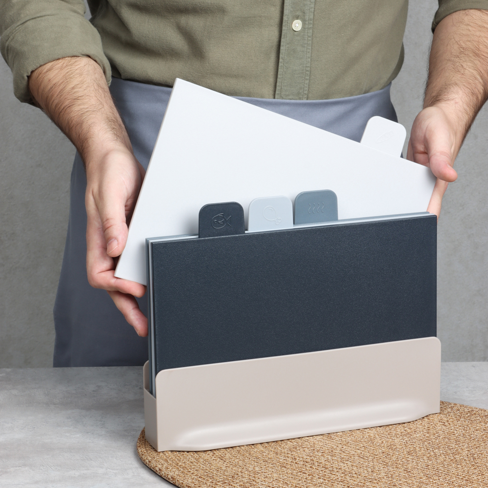 SATOSHI Набор досок разделочных на подставке 5пр 29х22,5х0,5см, пластик - #16