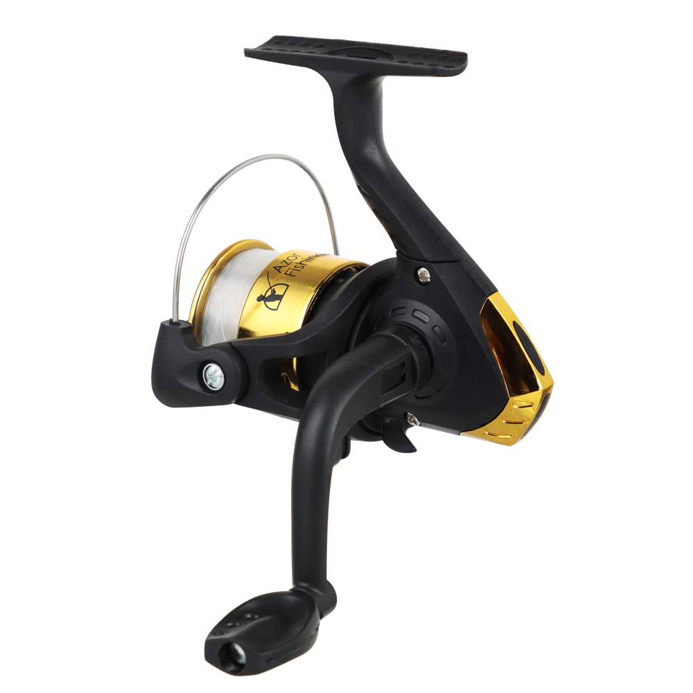 Катушка SY 200 тм AZOR FISHING, передний фрикцион, 1 п.п.,металл, пластик, с леской 0.25 мм - #4