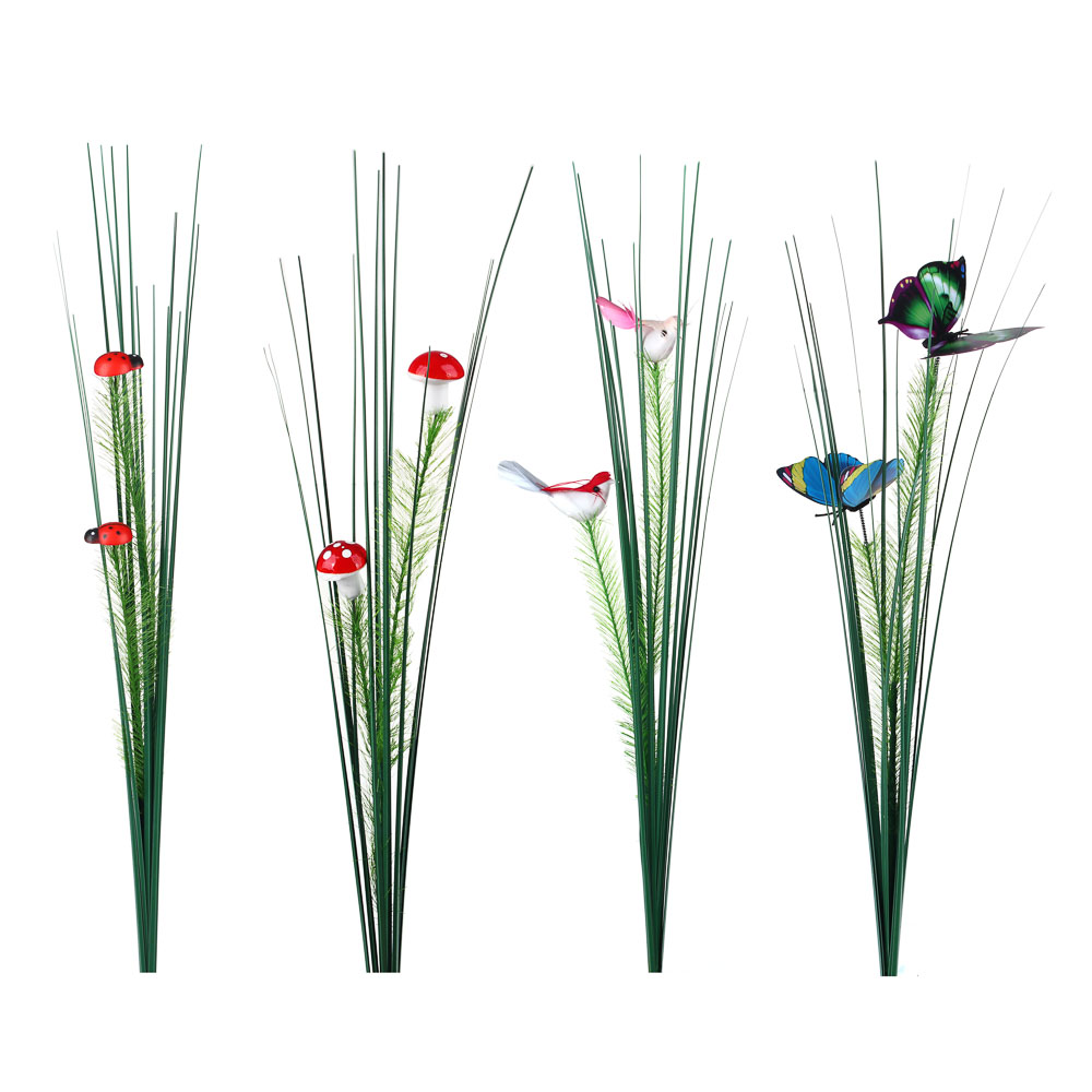 Декор на стержне "Трава" тм INBLOOM, 75-80 см, ПВХ, металл - #1