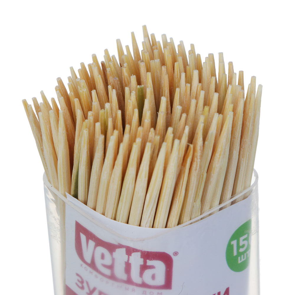 Зубочистки бамбуковые 150 шт, пластиковая упаковка, VETTA - #2
